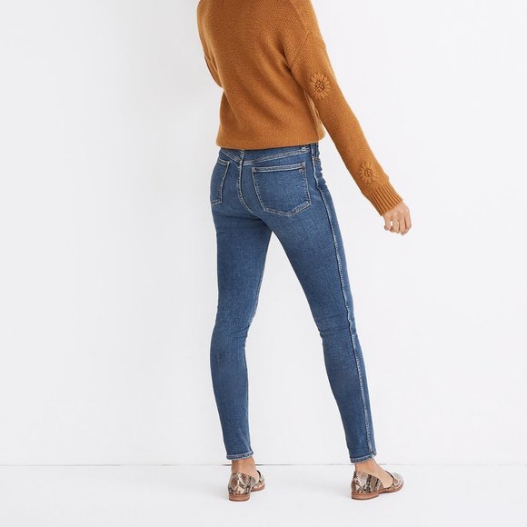 NWT Madewell Tall 10" High-Rise Skinny Jeans in Wendover Wash: TENCEL™ Edition - Picture 2 of 4